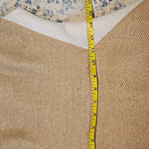 Anthropologie DREW-NWT-Tan/White Sheath Dress Fully Lined-Size 4 - Picture 15 of 16